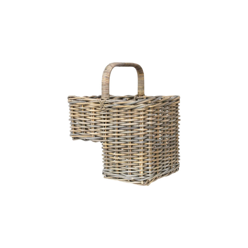 PANIER D'escalier en rotin gris