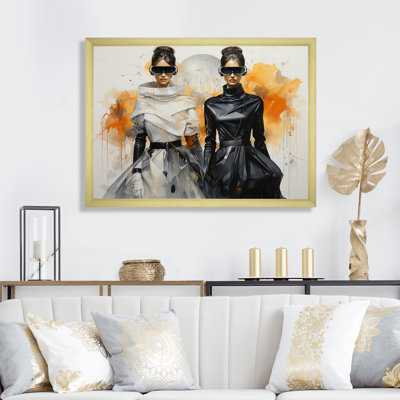 Futuriste mode jaune et noir - art mural Dior