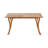 Outdoor 59 Inch Rectangular Solid Wood Table Dining Table,Teak Finish