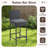 Set of 2 30" Outdoor Wicker Bar Stools with Cushion, Aluminum Frame-66888721-66888722