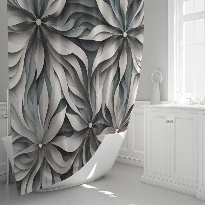 Rideau de douche Floral, H 83 po x l 70 po