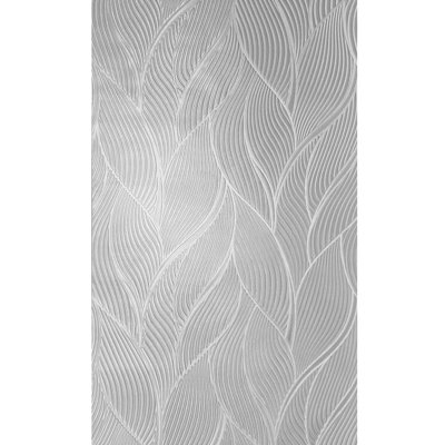 Grayish Off White Pearl Faux Fabric Wave Lines Textured Modern Wallpaper Roll 3d