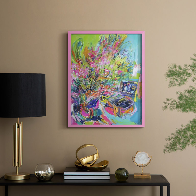 NAUTICAL Series XCV, reproduction encadrée - bois massif, H 11 po x l 9 po, Rose