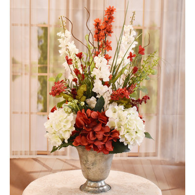 22 " Faux Delphinium in Vase