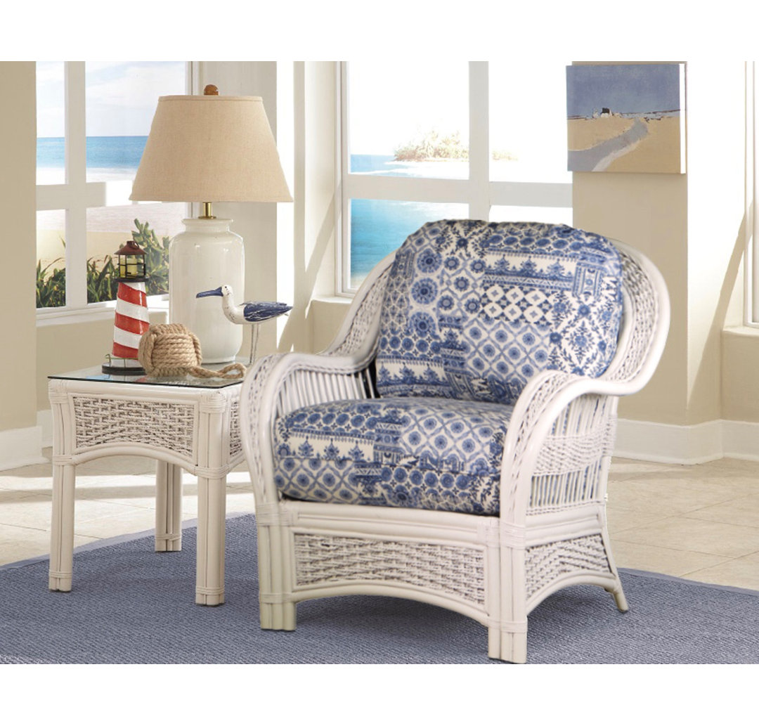 Regatta Upholstered Armchair Spice Islands Wicker Fabric OR Leather 