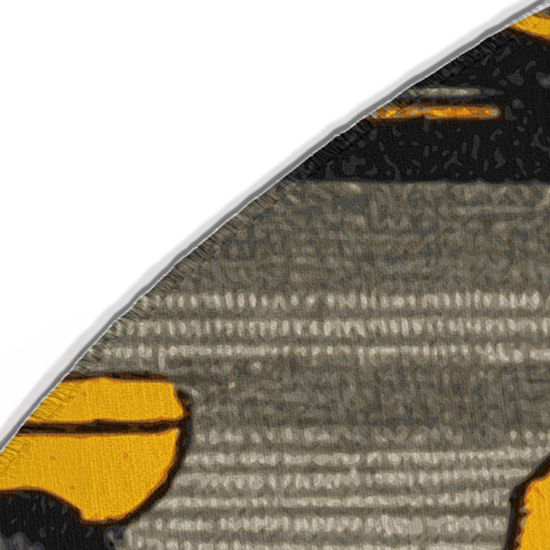 Tapis intérieur et extérieur gris Transport, Rond 5 pi