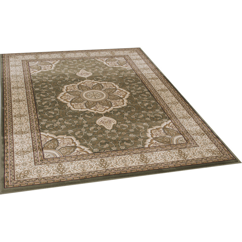 Natalyah Oriental Area Rug in Green/Brown
