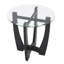Table basse ronde en verre 23,5 pouces (table incluse seulement)