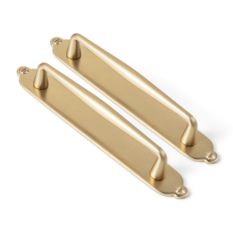 Ensemble de poignées à barre de broche solide avec contre-plaque (G013), 5", Bronze champagne