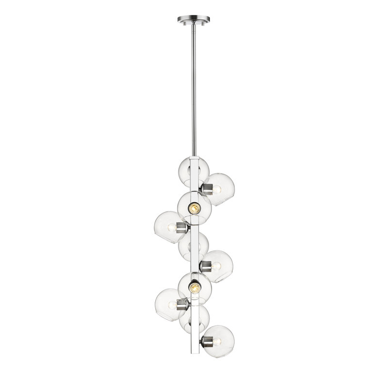 Lustre linéaire moderne 10 lumières spoutnik Gaines