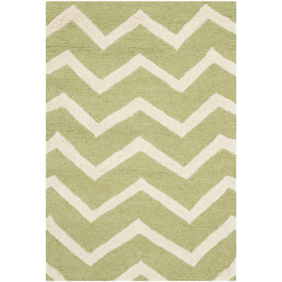 Sanyla Hand Tufted Wool Chevron Rug