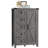 48 Inch Tall Farmhouse Dresser Storage Cabinet Chest of Drawer for Bedroom, 5 Drawer Dresser with Barn Door-931434788
