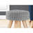 Grey Velvet With Natural Wood Legs For Extra Seat And Foam No Assembly Foot Stool Leg Base