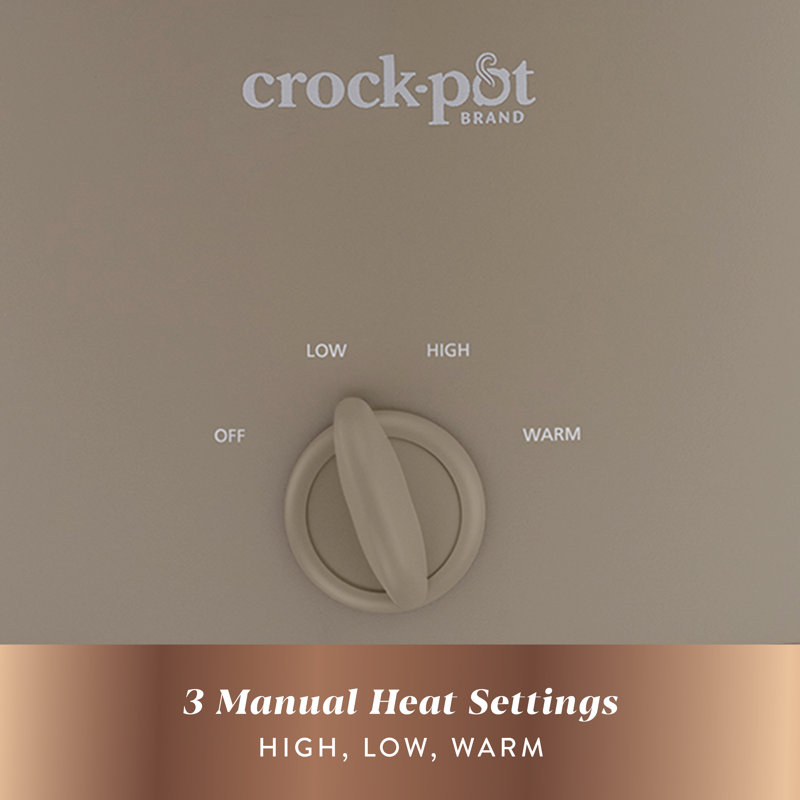 Crock-Pot® Design Series 6-Quart Manual Slow Cooker, Alpaca Brown