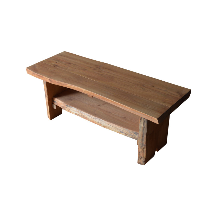 Teri Solid Wood Single Coffee Table, Cedar Stain