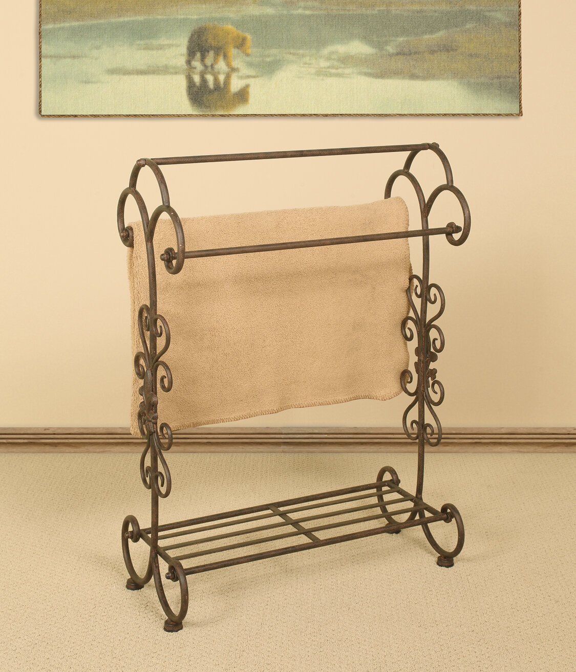 Fleur De Lis Living Traditional Metal Quilt Rack & Reviews | Wayfair