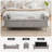 66" W Bedroom Storage Bench End of Bed King Size with Nailhead Trim,Roll Arms,Hidden Dual Pockets and 2 Pillows-1307746005-1278315610