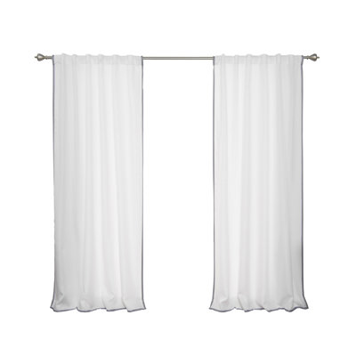Hendrickson Outdoor Semi Sheer Curtain Panel Pair
