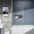 Shower Door For 31"X55" Bathtub, Tempered Glass Panel With 180 Degree Pivot, 304 Stainless Steel Handle, 0.24In Thick Clear Safe Glass, Easy Installation On Wall 31*55In Bathtub Screen Door, Panel,