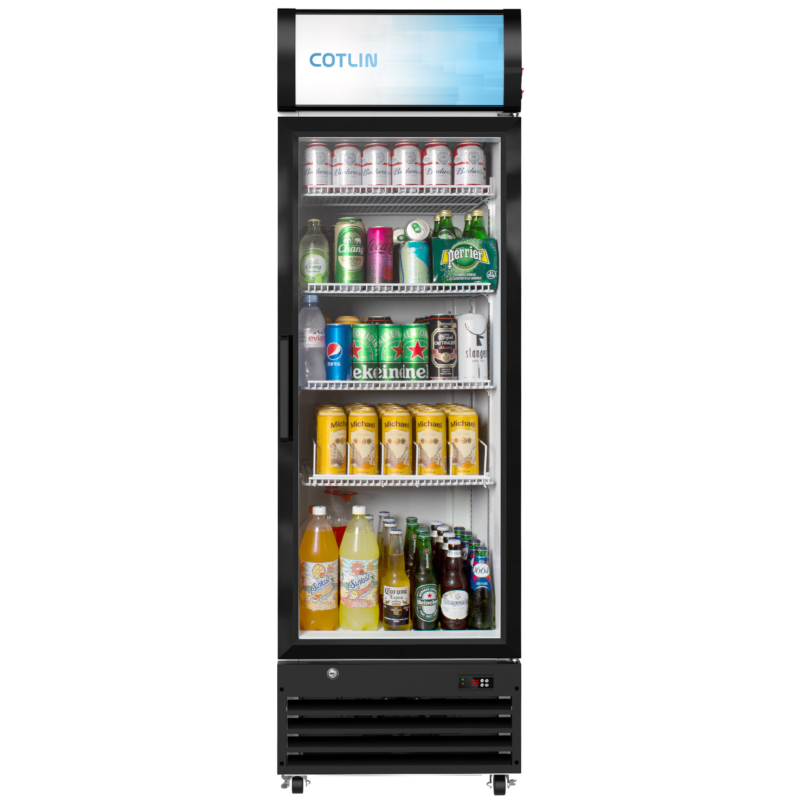 Upright deals display cooler