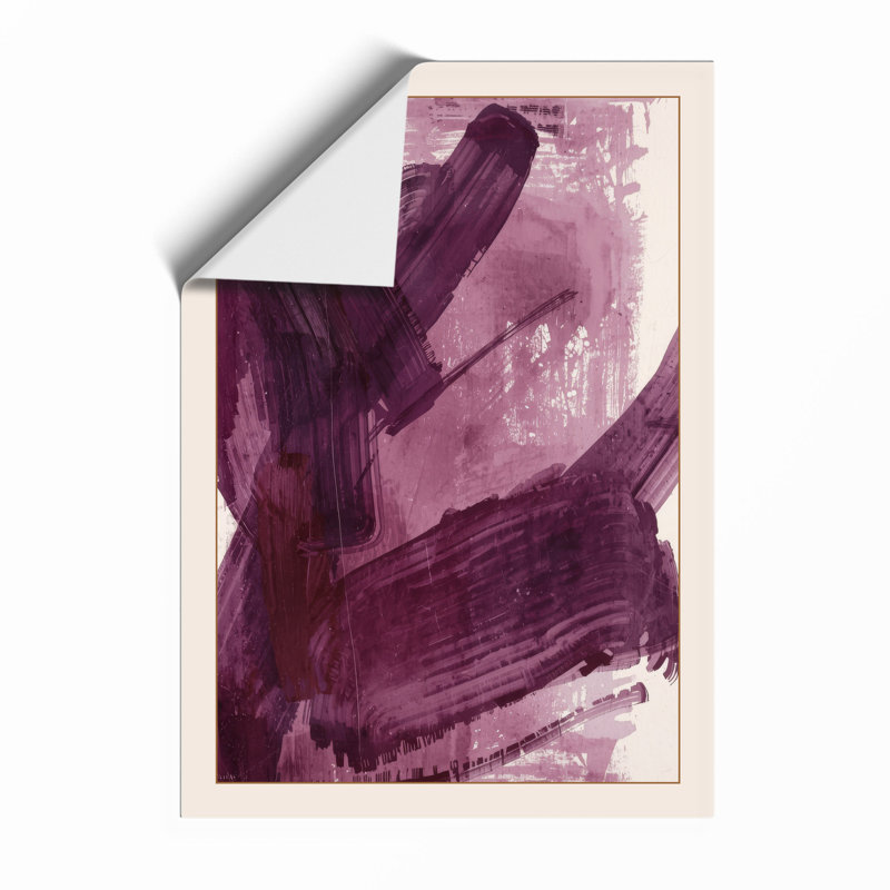Purple Gestures Abstract - Print, Unframed, A3 - 42.0 x 29.7 cm