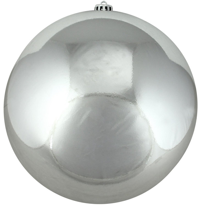 Boule de Noël incassable, H 8 po x l 8 po x P 8 po, Argent