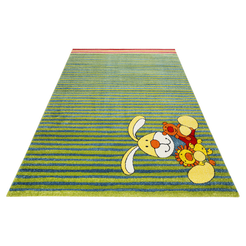 Semmel Bunny Green Area Rug, Rectangle 200 x 290cm