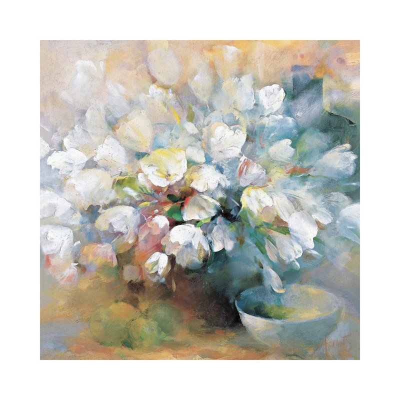Sparkling White Tulips I by Willem Haenraets - Wrapped Canvas Painting, 30.48 cm H x 30.48 cm W