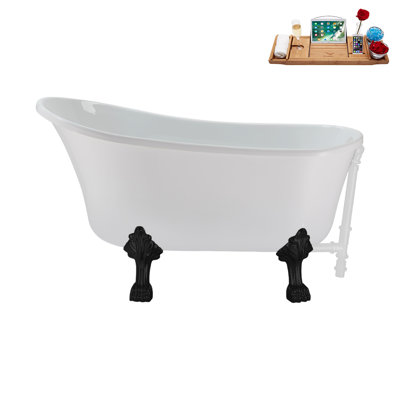 51.2'' x 25.6'' Freestanding Soaking Acrylic Bathtub