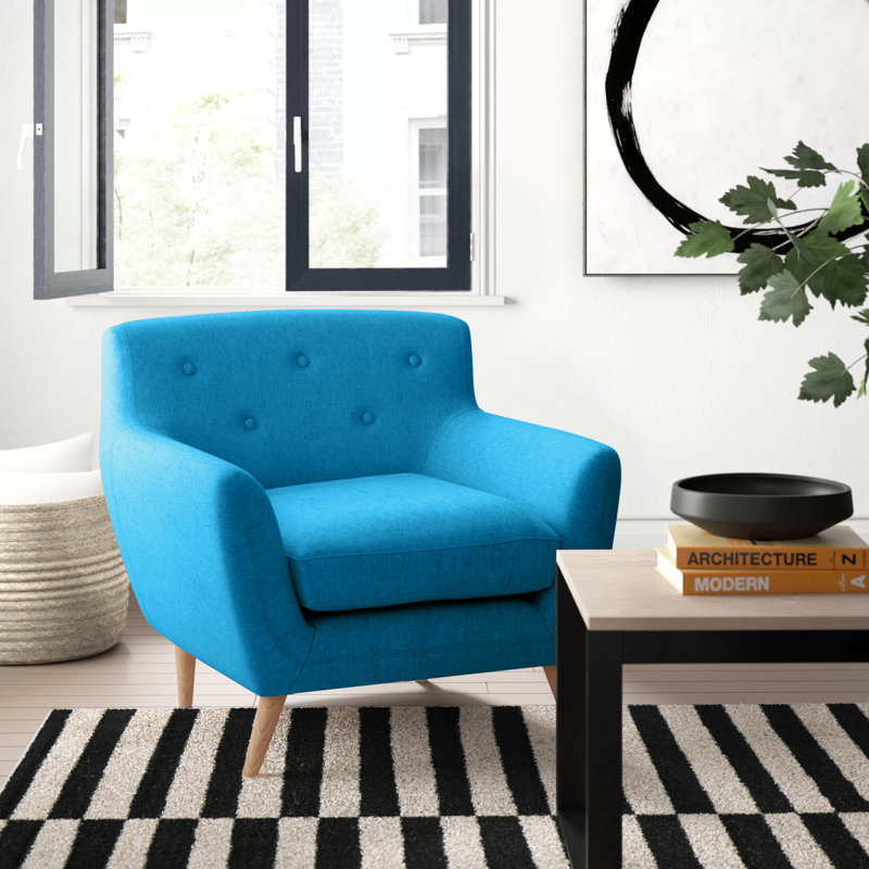 Amelie Upholstered Accent Chair, Teal