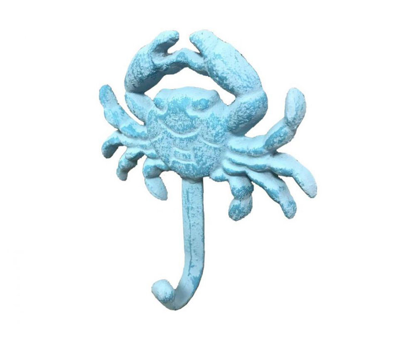 Jonette Metal Wall Wall Hook, Rustic Light Blue