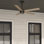 Ventilateur de plafond 52 po à 5 pales et commande murale Burton