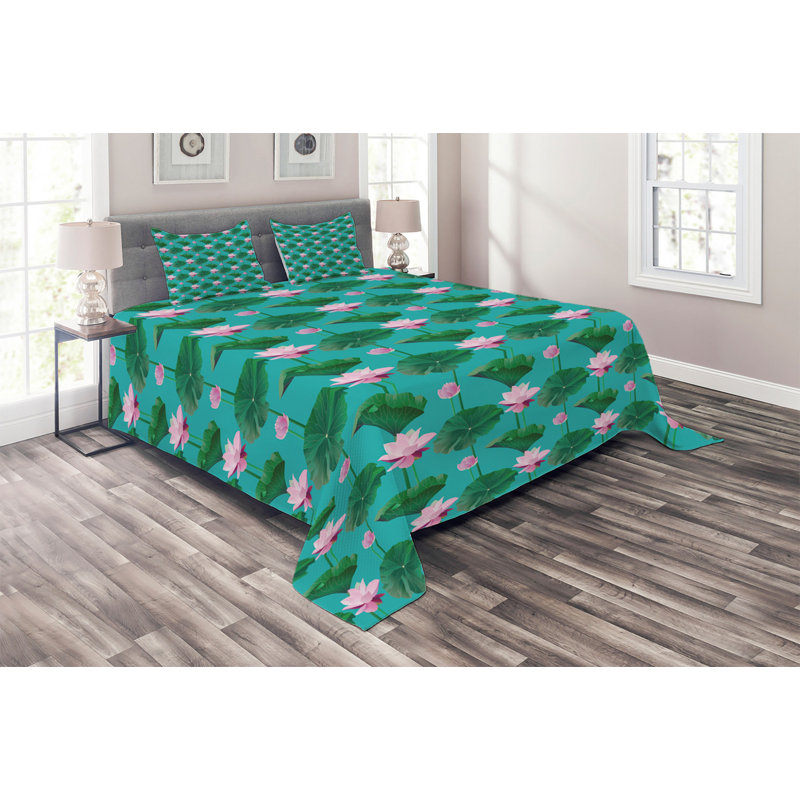 Eclectic Polyester Coverlet, King Bedspread + 2 Shams