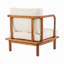 Fauteuil club en acacia avec coussin Canape