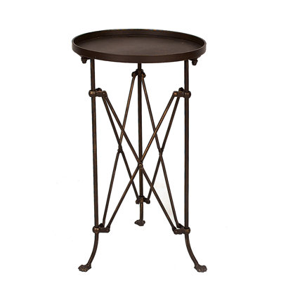 Obsidian Marble Tray Top End Table