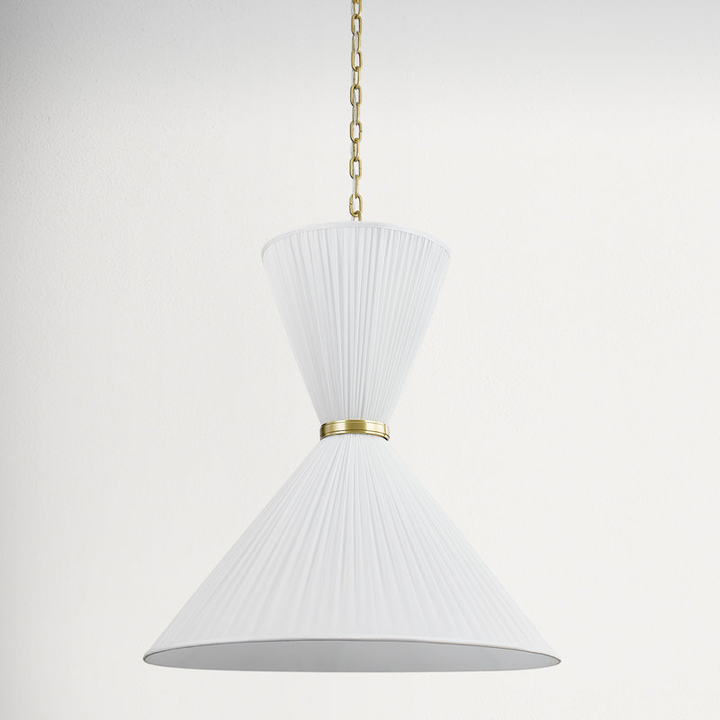 Luminaire suspendu 2 lumières Enid, H 35 po x l 30 po x P 30 po