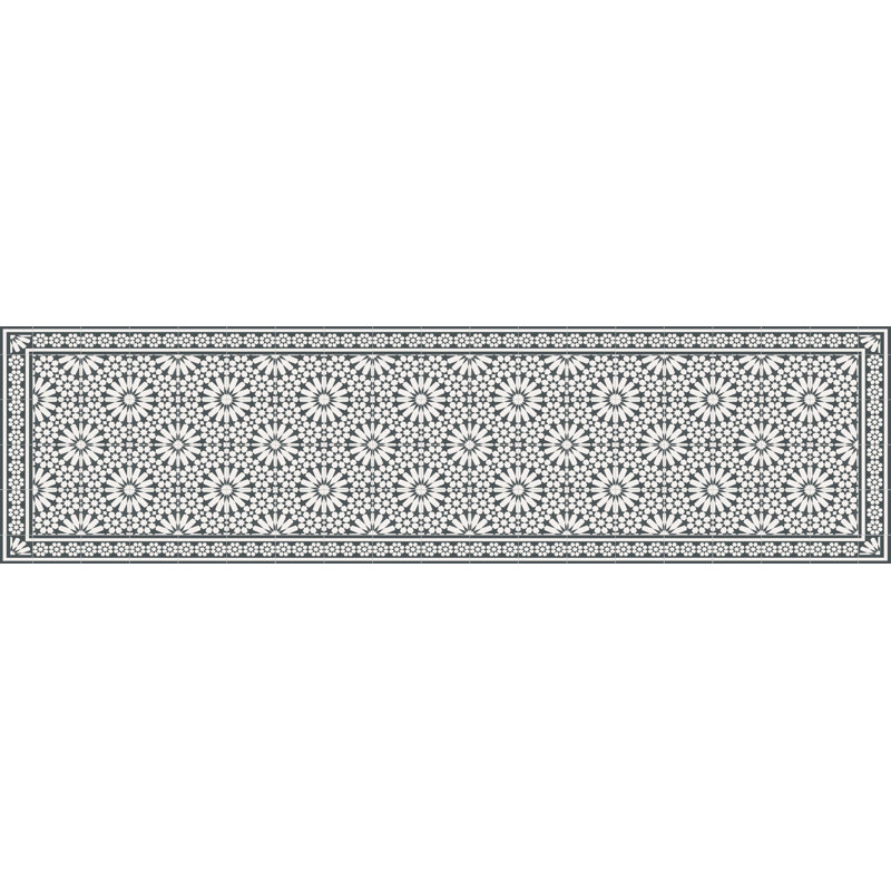 Golbus Vinyl Machine Printed Area Rug, Rectangle 2'7.5" x 9'10.1"