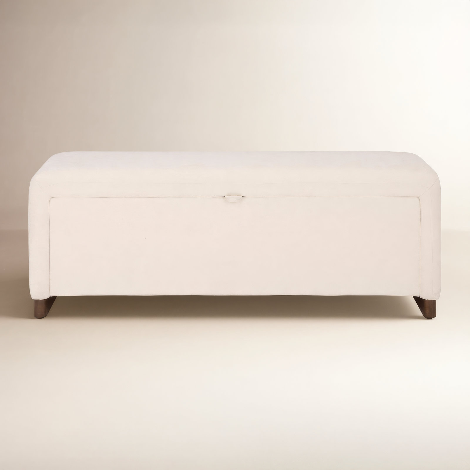 51" Linen Entryway Bench, Creme