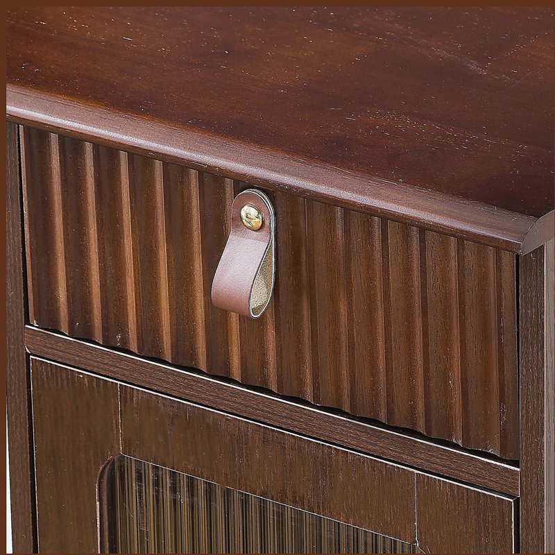 Élégante coiffeuse avec miroir lumineux réglable 3 modes, coiffeuse moderne avec grandes tablettes, tiroir et canette, noyer