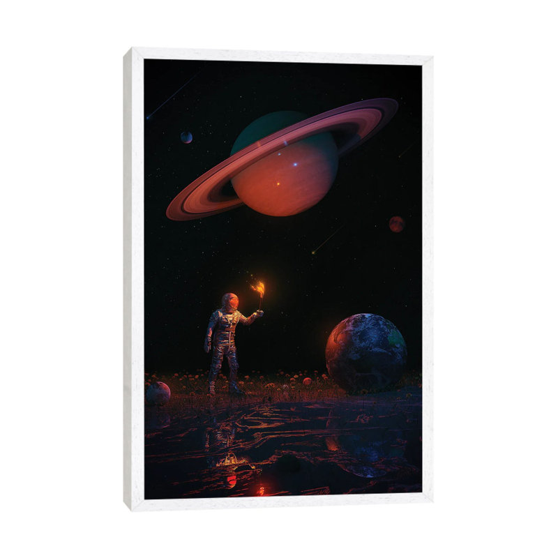 Let There Be Light 1 Piece Wall Art on Canvas, 66.04cm H x 45.72cm W x 3.81cm D, White Framed