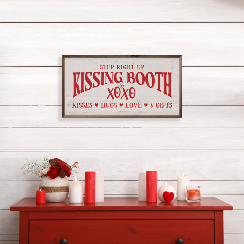 Kissing Booth Step Up Up White, H 12 po x l 24 po x P 1 po