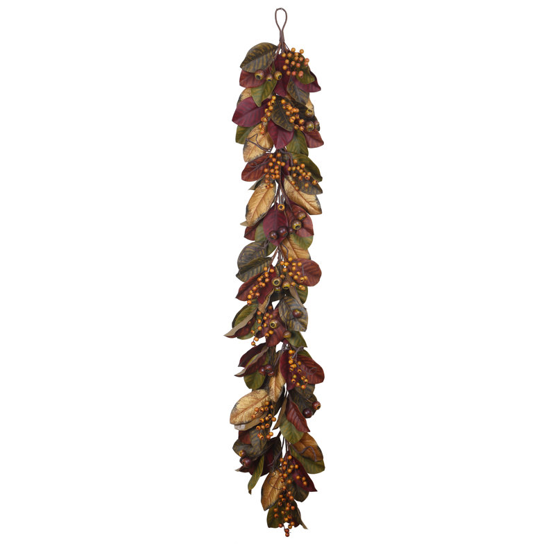 Fall Magnolia/Berry Garland 6-Ft Long
