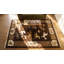 Brown Room Size Horse Pattern Antique Chinese Wool Animal Rug