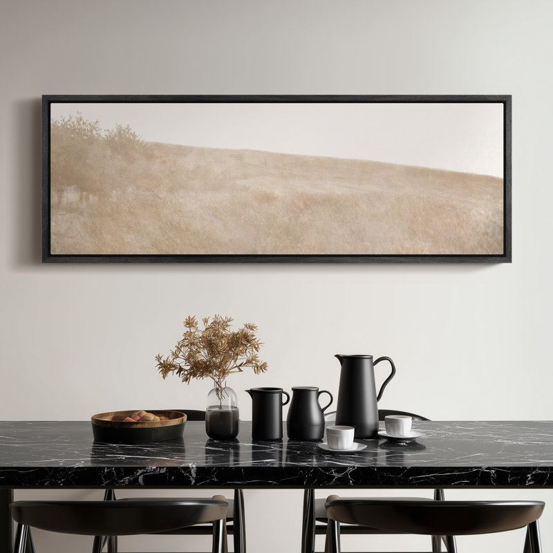 Impression sur toile encadrée, très grand, H 20 po x l 60 po, Noir