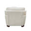 Chaise Edrice, cuir fleur ivoire