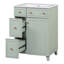 Armoire de meuble-lavabo simple avec lavabo en céramique, 2 tiroirs et 1 porte de salle de bain-271242924