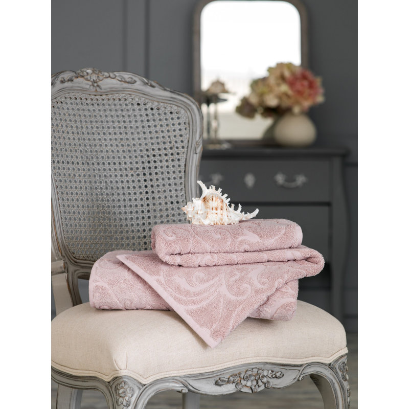 Sharly Jacquard Bath Towel, Pink