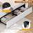 Twin-Size Bed Frame With Storage Headboard And Two Large Drawers, Gaming Bed With Rgb Lighting And Charging Station, E-Sports Style Bed, No Spring Mattress Required, White.-1694404462-1679926046