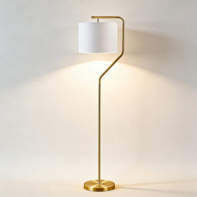 Lampe sur pied d'angle en métal