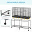 Mangeoire à oiseaux double en métal à roulettes Pawhut